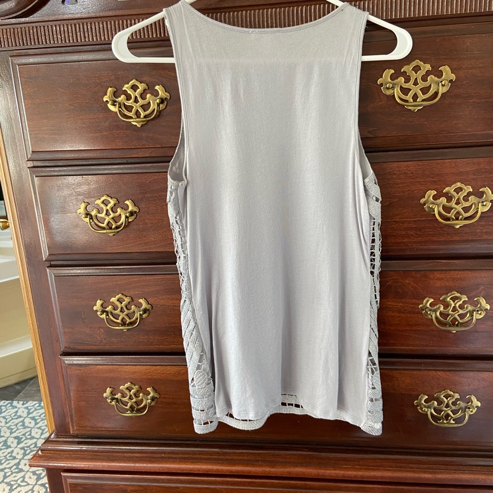 Express Silver Lace Tank Top - Picture 4 of 4